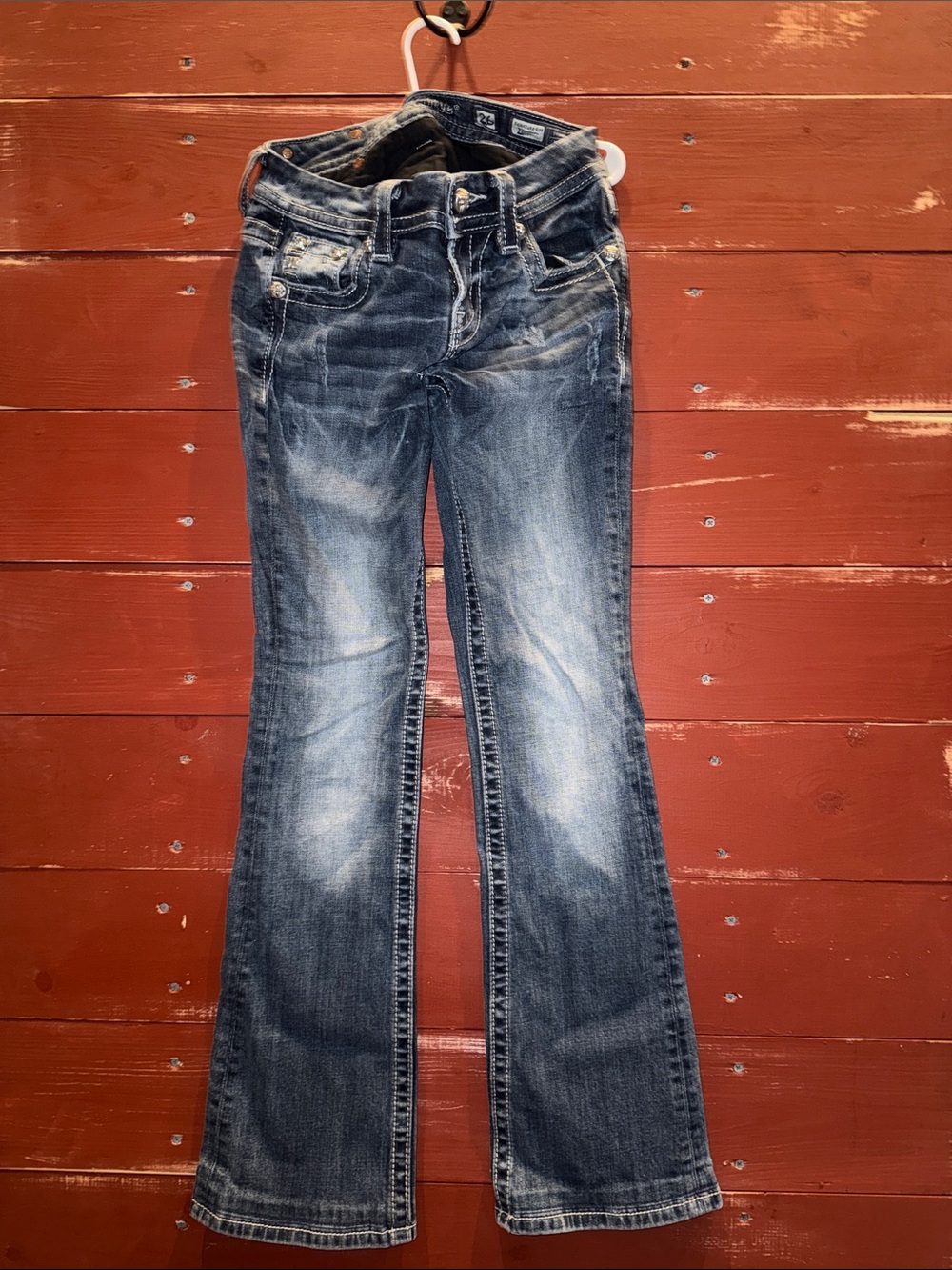 Miss Me Women’s Blue Bootcut Jeans - Classic Washed Denim